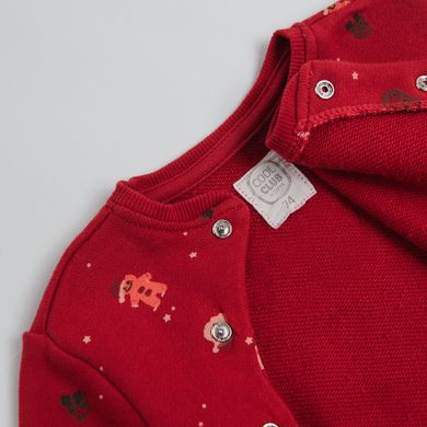 Cool Club, Bluza cu capse pentru bebelusi, rosu