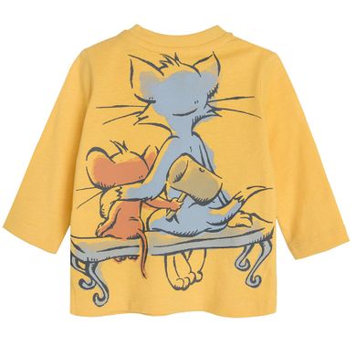 Cool Club, Bluza cu maneca lunga pentru baieti, galben, imprimeu Tom & Jerry