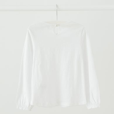 Cool Club, Bluza cu maneca lunga pentru fete, alb, imprimeu flori