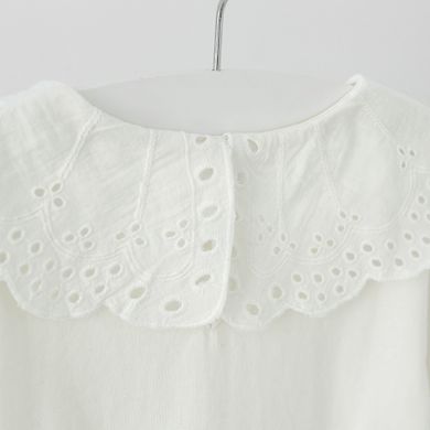 Cool Club, Bluza cu maneca lunga pentru fete, ecru, broderie englezeasca
