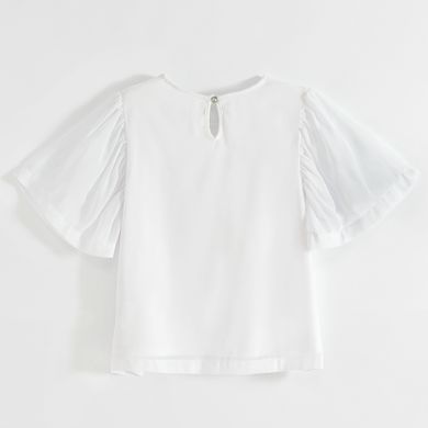 Cool Club, Bluza cu maneca scurta pentru fete, alb