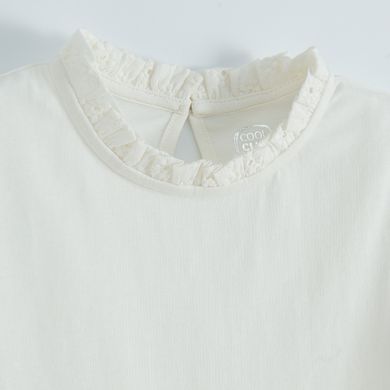 Cool Club, Bluza cu maneca scurta pentru fete, ecru