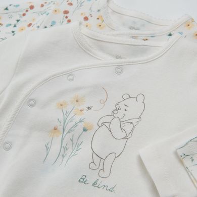 Cool Club, Bluza cu nasturi pentru fete, bumbac organic, alb, imprimeu Winnie the Pooh, set 2 buc.
