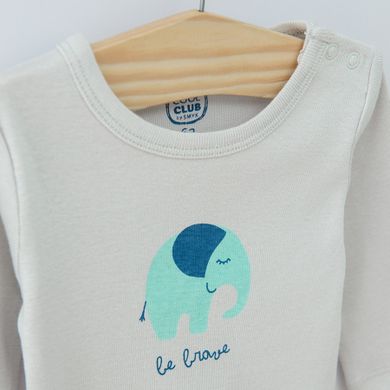 Cool Club, Body cu maneca lunga pentru baieti, mix, imprimeu Be brave, set 3 buc.