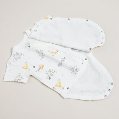 Cool Club, Body cu maneca scurta pentru bebelusi, ecru, set, 2 buc.
