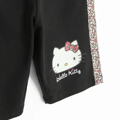 Cool Club, Colanti scurti pentru fete, negru, imprimeu Hello Kitty