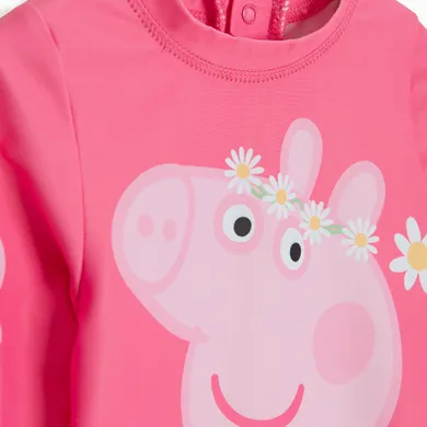 Cool Club, Costum de baie din doua piese pentru fete, UV 50, roz, imprimeu Peppa Pig