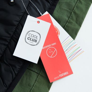 Cool Club, Geaca cu gluga pentru baieti, 3in1, verde-negru