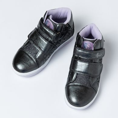 Cool Club, Ghete pentru fete, gri, talpa cu leduri, imprimeu Regatul de gheata