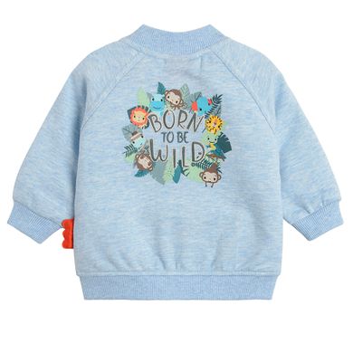 Cool Club, Hanorac albastru deschis cu fermoar pentru bebelusi, bumbac organic, Fisher-Price