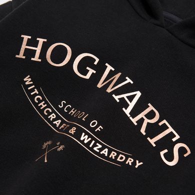 Cool Club, Hanorac cu gluga pentru fete, negru, imprimeu Harry Potter