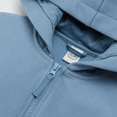Cool Club, Hanorac oversize cu gluga si fermoar pentru baieti, albastru, litera B