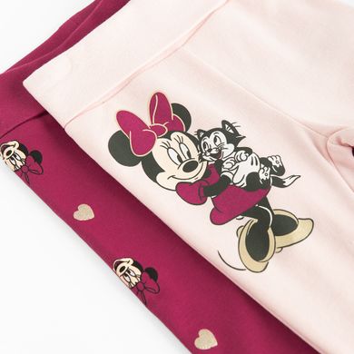Cool Club, Pantaloni cu botosei pentru fete, mix, imprimeu Minnie Mouse, set, 2 buc.
