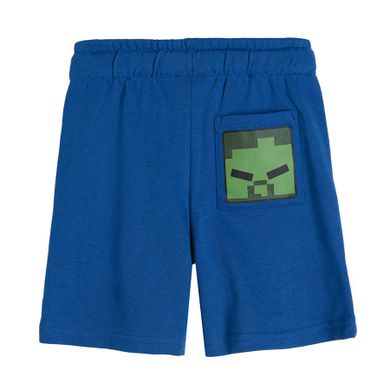Cool Club, Pantaloni scurti pentru baieti, albastru, imprimeu Minecraft