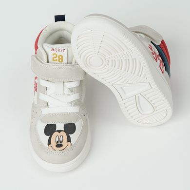 Cool Club, Pantofi sport pentru baieti, alb, imprimeu Mickey Mouse