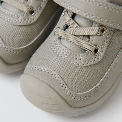 Cool Club, Pantofi sport pentru baieti, parfumati, gri, brant din piele, talpa Bio-Fit