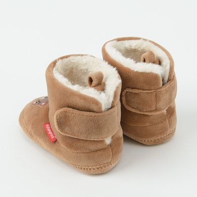 Cool Club, Papuci de casa pentru baieti, maro, caldurosi, imprimeu Fisher-Price