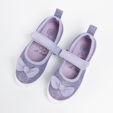 Cool Club, Papuci de casa pentru fete, mov, cu funda