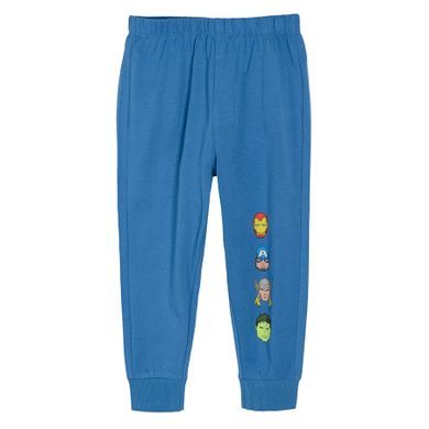 Cool Club, Pijama pentru baieti, alb-albastru, imprimeu Marvel Super Heroes