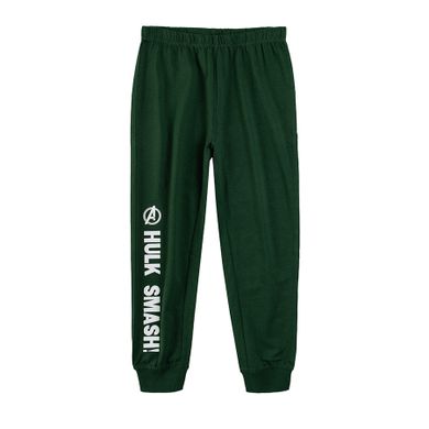 Cool Club, Pijama pentru baieti, alb-verde, imprimeu Hulk, Marvel Super Heroes