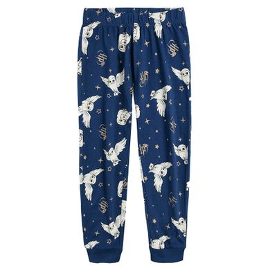 Cool Club, Pijama pentru fete, alb-gri, bleumarin, imprimeu Harry Potter, set 2 buc.