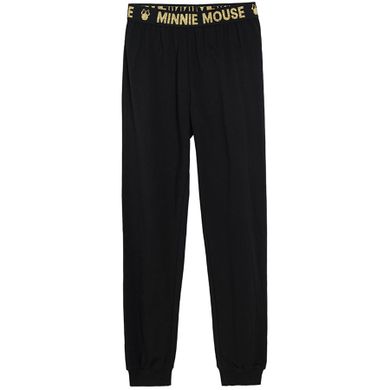 Cool Club, Pijama pentru fete, alb-negru, imprimeu Minnie Mouse