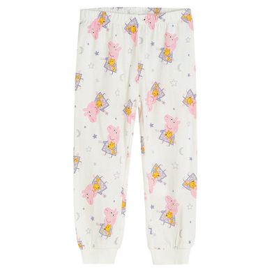 Cool Club, Pijama pentru fete, ecru, imprimeu Peppa Pig
