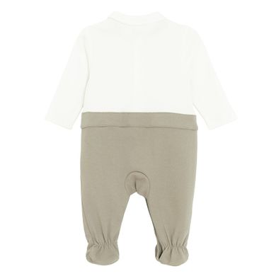 Cool Club, Pijama tip salopeta pentru baieti, bej
