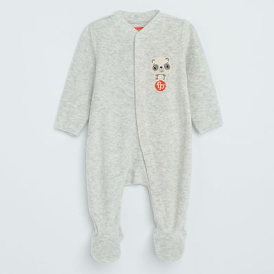 Cool Club, Pijama tip salopeta pentru bebelusi, velur, mix, imprimeu Fisher-Price, set, 2 buc.