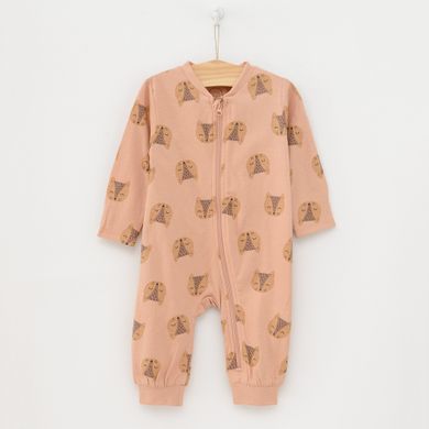 Cool Club, Pijama tip salopeta pentru fete, ecru, roz, set 2 buc.