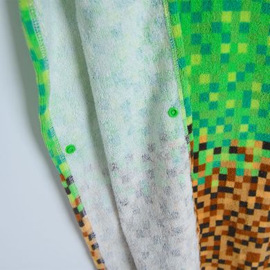 Cool Club, Prosop tip poncho cu gluga pentru baieti, verde