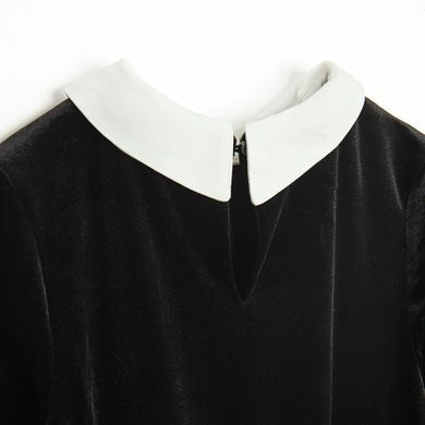 Cool Club, Rochie cu maneca lunga pentru fete, velur, negru