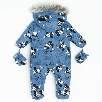 Cool Club, Salopeta cu gluga pentru baieti, calduroasa, albastru, imprimeu Mickey Mouse