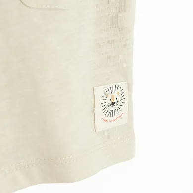 Cool Club, Set pentru baieti, Camasa cu maneca scurta, Pantaloni scurti, bej