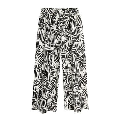 Cool Club, Set pentru fete, bluza cu maneca scurta in stil spaniol si pantaloni din material textil, mix de culori, imprimeu frunze