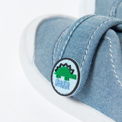 Cool Club, Tenisi pentru baieti, albastru deschis denim, imprimeu dinozauri