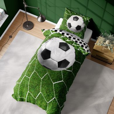 Fotbal, set lenjerie de pat single, 140-200 cm