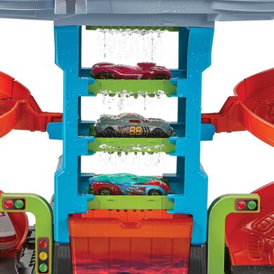 Hot Wheels City, Mega spalatorie auto intortocheata, set de piste