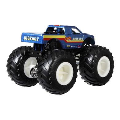 Hot Wheels, Monster Trucks, Demolition Doubles, Bigfoot vs Snake Bite, set cu 2 masinute
