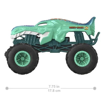 Hot Wheels, Monster Trucks RC, Mega Wrex, masina cu telecomanda, scara 1:24
