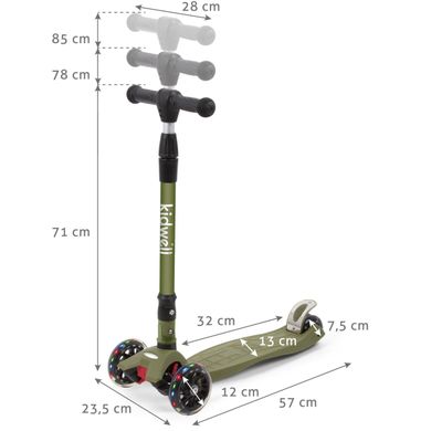 Kidwell, Vento Khaki, trotineta cu 3 roti