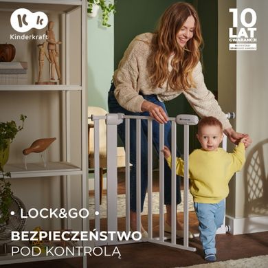 Kinderkraft, Lock & Go, poarta de siguranta, Black