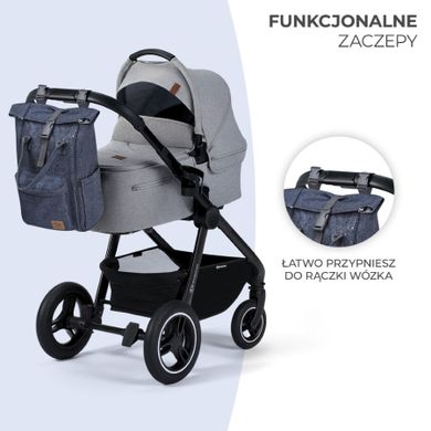 Kinderkraft, Moonpack, rucsac pentru carucior, confetti denim