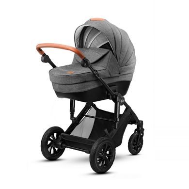 Kinderkraft, Prime, carucior multifunctional 2in1, gri + geanta Mommy Bag