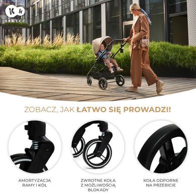 Kinderkraft, Yoxi, carucior sport, Sand Beige