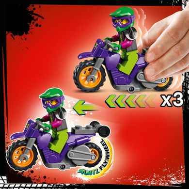 LEGO City, Motocicleta de cascadorie pentru wheelie, 60296