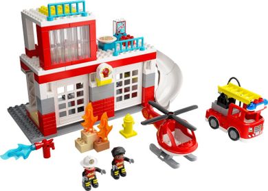 LEGO DUPLO, Remiza de pompieri si elicopter pentru salvare, 10970