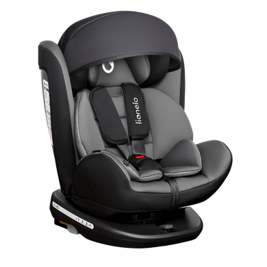 Lionelo, Bastiaan, scaun auto cu baza rotativa, Grey/Black