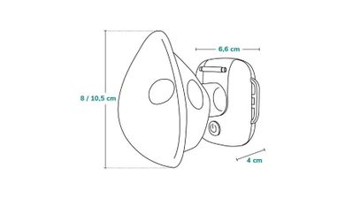 Lionelo, Nebi Air Mask White, aparat de aerosoli pentru copii si adulti
