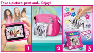 Lisciani, Barbie Print Cam, aparat foto instant